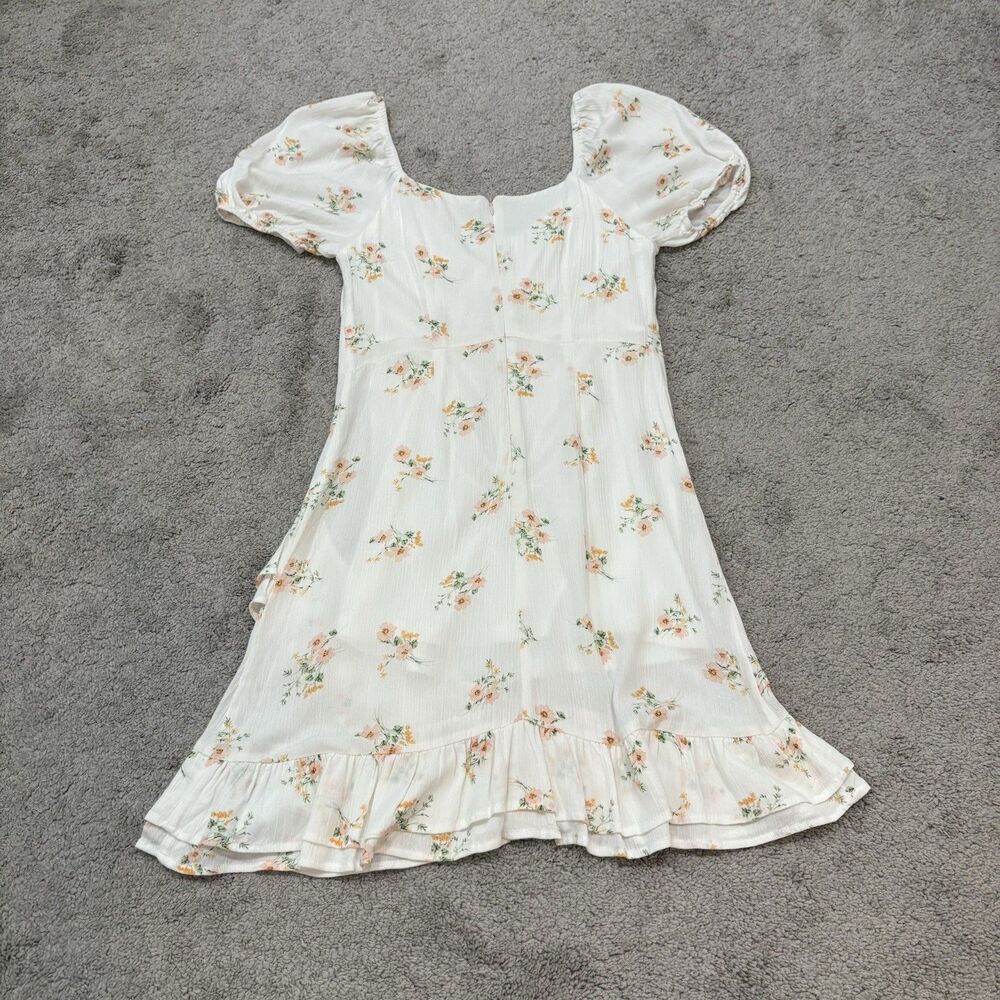 Altar’d State White Babydoll Dress Size M Milkmaid Cottagecore Prairie - Picture 2 of 11